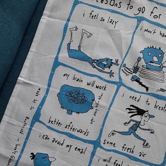 Tea Towel - Reasons to Go For a Run - One Size - Picture 3 of 5